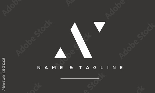 Alphabet letter icon logo AY