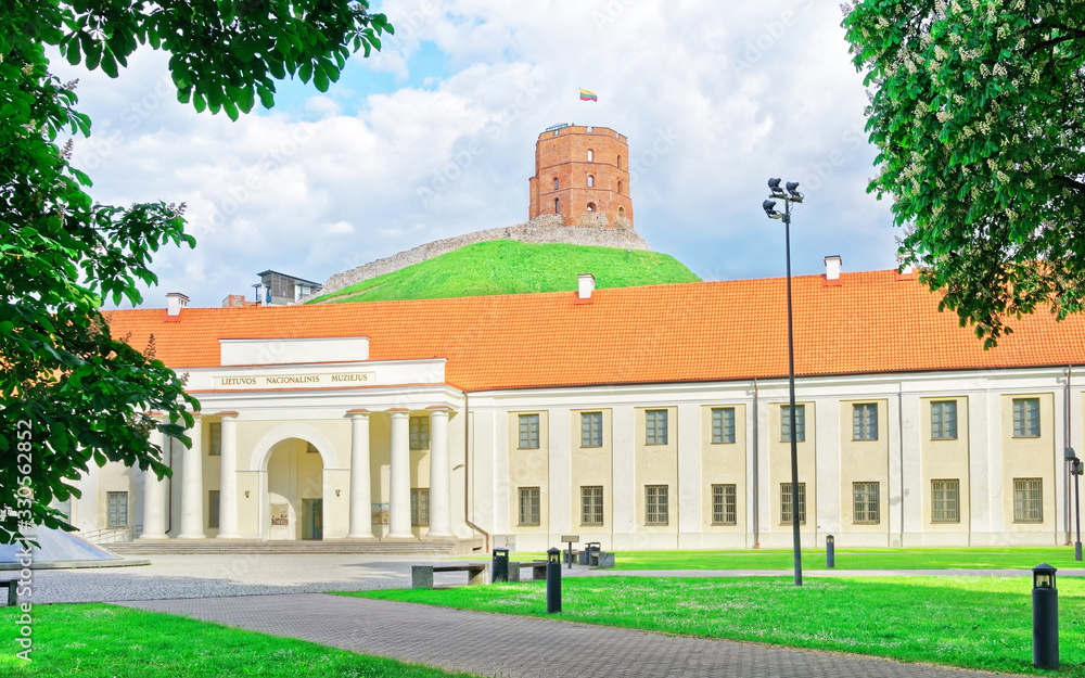 Gediminas Tower and the National Museum of Lithuania in Vilnius