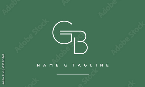 Alphabet letter icon logo GB photo