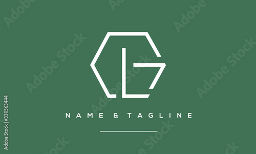 Alphabet letter icon logo GL