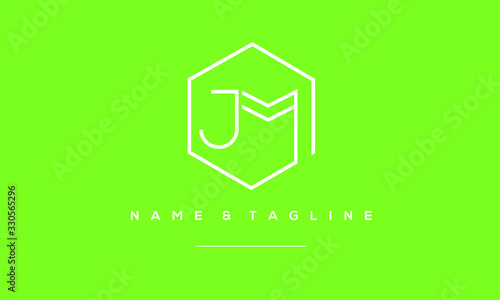 Alphabet letter icon logo JM
