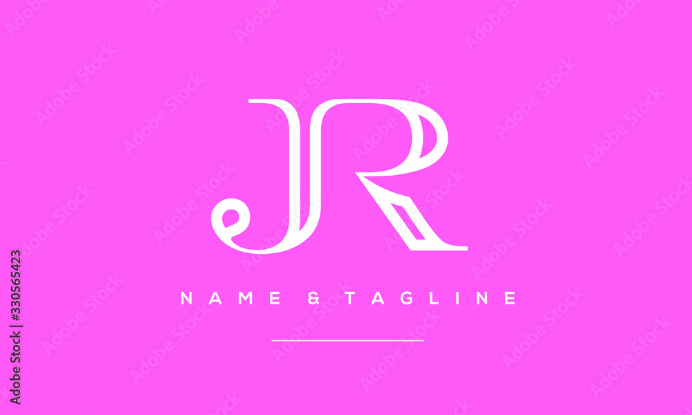 Alphabet letter icon logo JR Alphabet letter icon logo JR