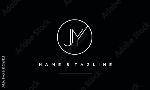 Alphabet letter icon logo JY