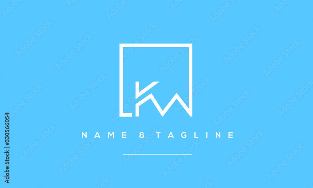 Alphabet letter icon logo KW Alphabet letter icon logo KW