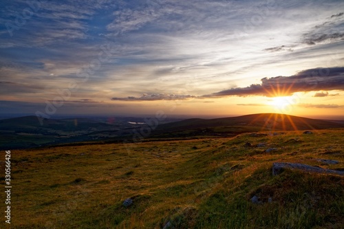 Sunset seen from the Kippure Mountain, Wicklow, Ireland © Barry