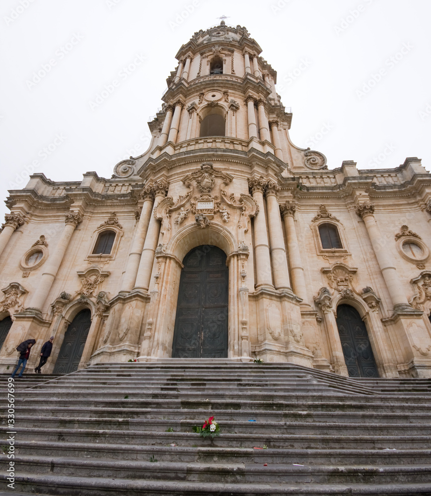 view of the cathedral of Modica, Ragusa, Sicily, Italy