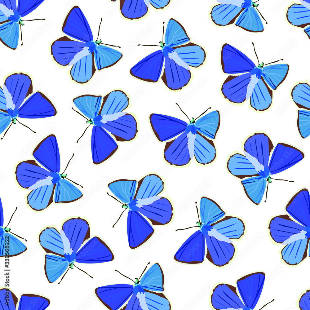 Butterflies seamless pattern. eps10 vector stock illustration