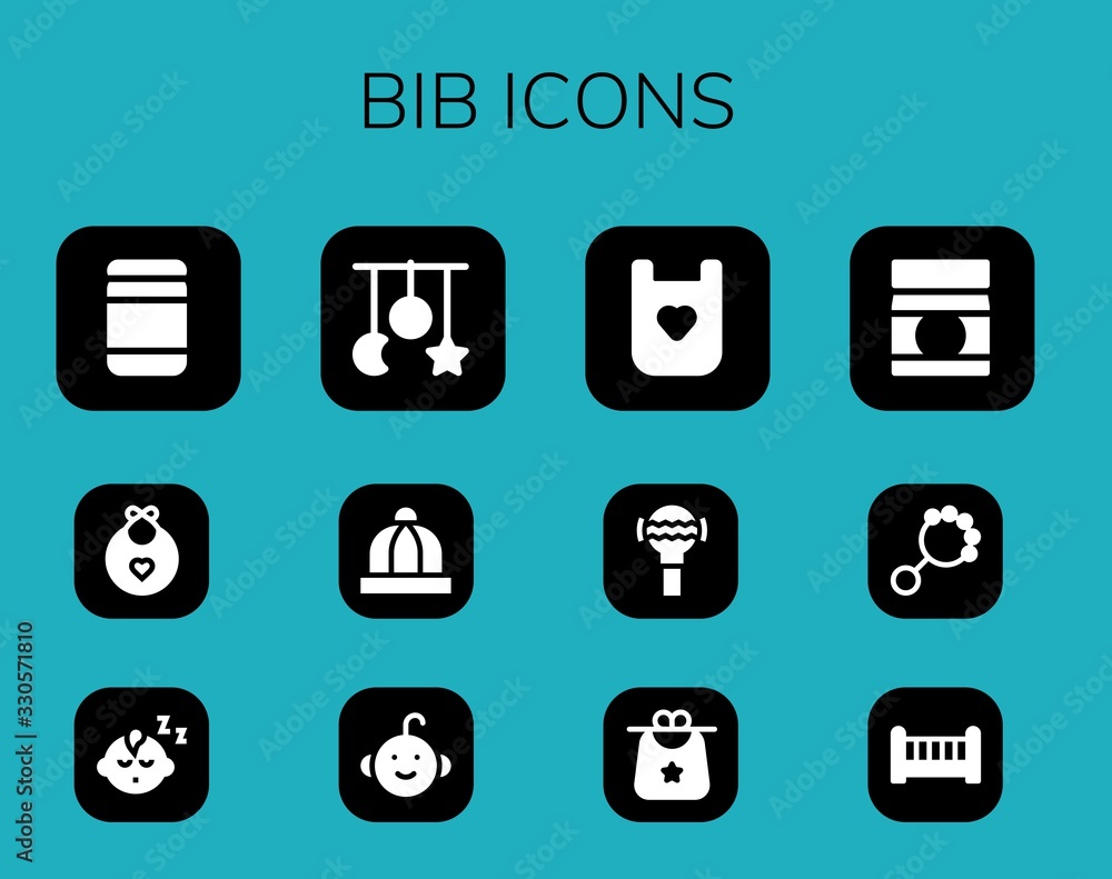 Modern Simple Set of bib Vector filled Icons Modern Simple Set of bib Vector filled Icons