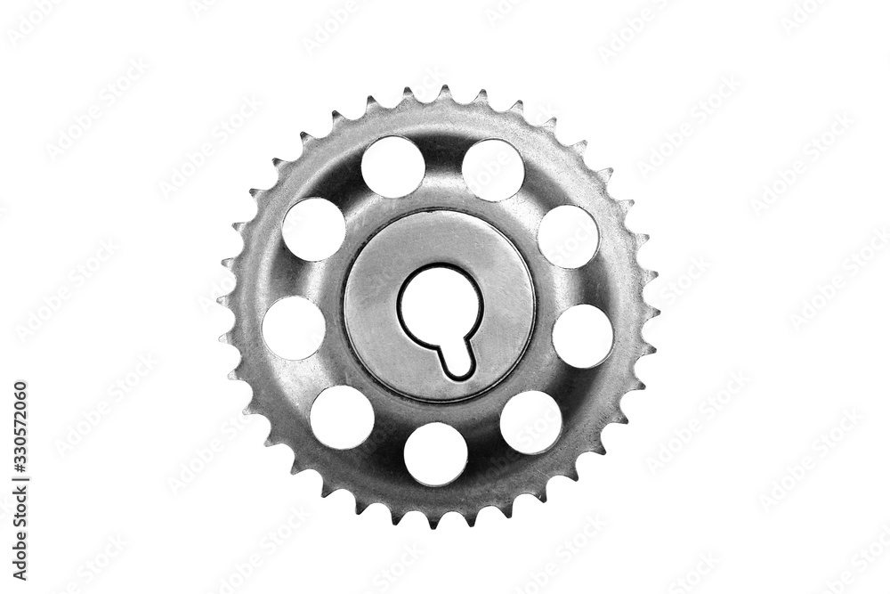 crankshaft gear on a white background crankshaft gear on a white background