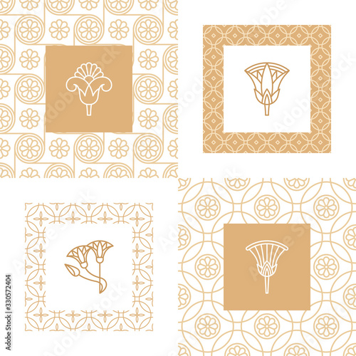 Logos in the form of an Egyptian lotus flower.