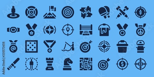 Modern Simple Set of challenge Vector filled Icons