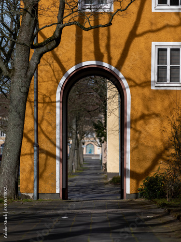 Walking arch through an apartment building in Wolfsburg photo