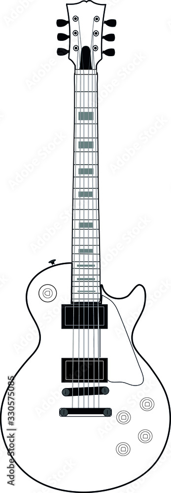 Obraz premium electric guitar isolated on white background
