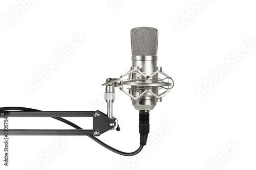 condenser microphone isolated on white photo