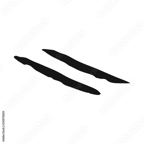 Vector illustration of dose and cocaine symbol. Graphic of dose and track stock symbol for web.