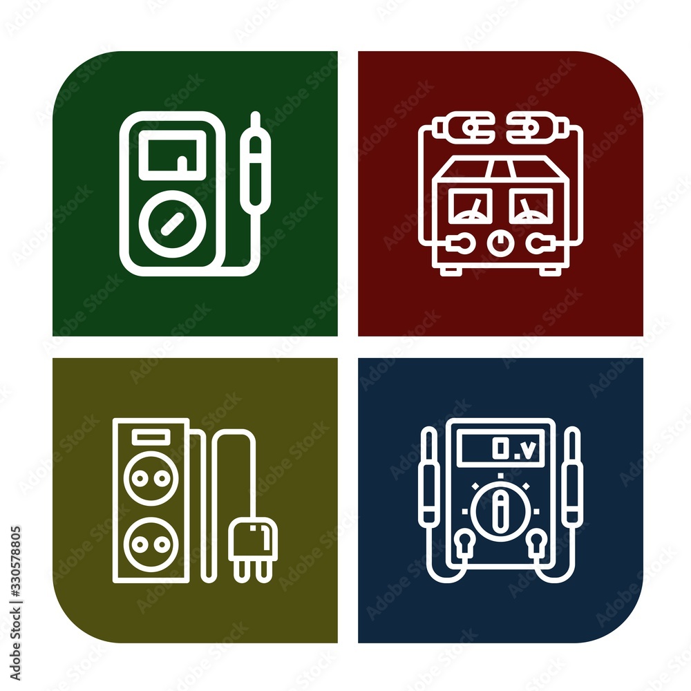 Set of watt icons Set of watt icons