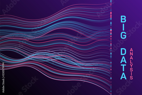 Big data statistical methods visualization concept vector design.