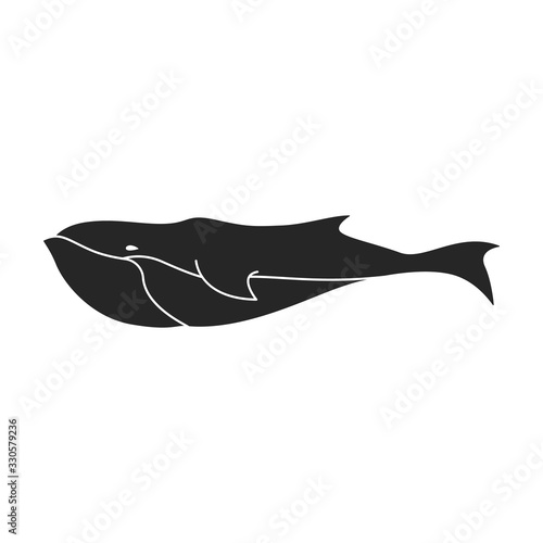 Whale sperm vector icon.Black vector icon isolated on white background whale sperm.