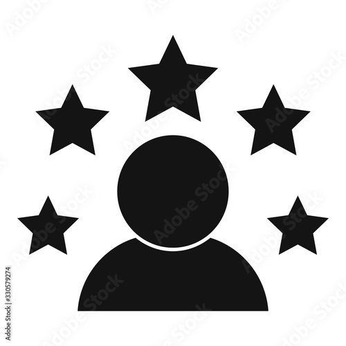 Plakat Celebrity person icon. Simple illustration of celebrity person vector icon for web design isolated on white background