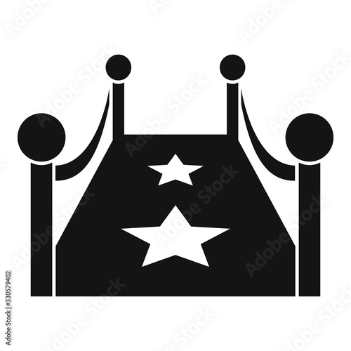Plakat Celebrity carpet icon. Simple illustration of celebrity carpet vector icon for web design isolated on white background