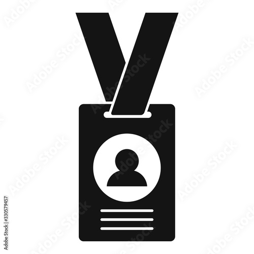 Id celebrity card icon. Simple illustration of id celebrity card vector icon for web design isolated on white background