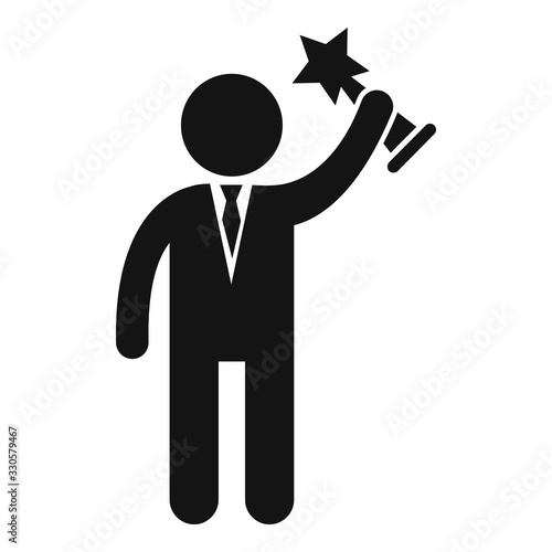Celebrity cinema icon. Simple illustration of celebrity cinema vector icon for web design isolated on white background
