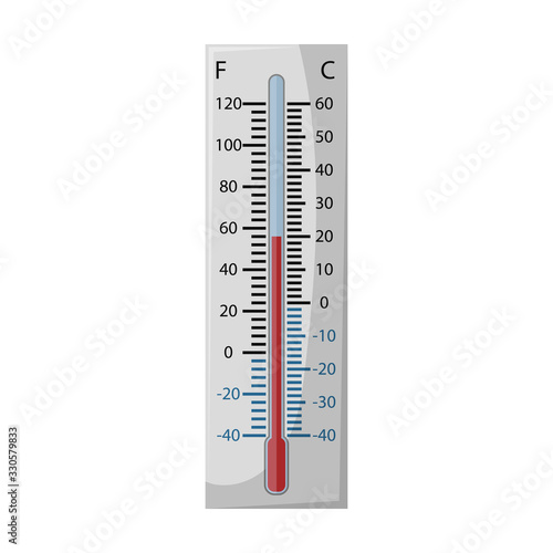 Thermometer vector icon.Cartoon vector icon isolated on white background thermometer.