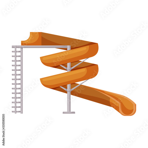 Water slide vector icon.Cartoon vector icon isolated on white background water slide .