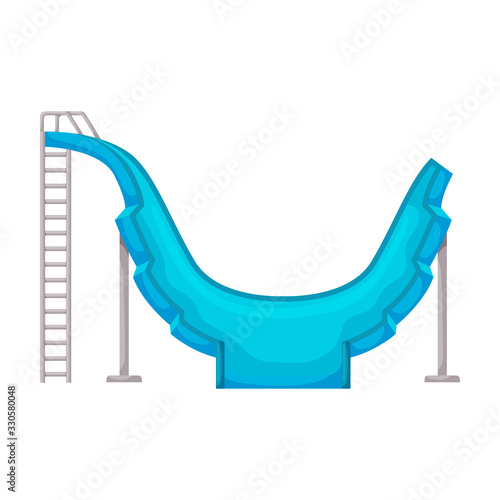 Water slide vector icon.Cartoon vector icon isolated on white background water slide .