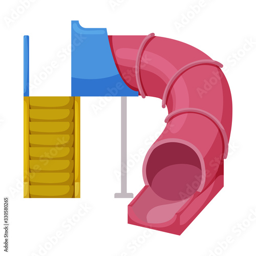 Water slide vector icon.Cartoon vector icon isolated on white background water slide .