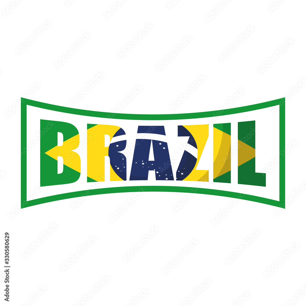 brazil carnival poster with lettering
