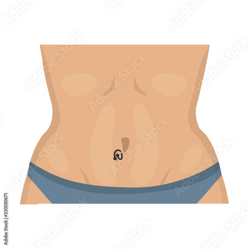 Navel of pierced vector icon.Cartoon vector icon isolated on white background navel of pierced.