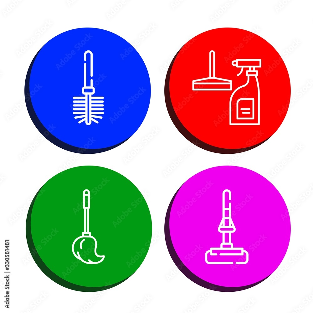 broom simple icons set broom simple icons set