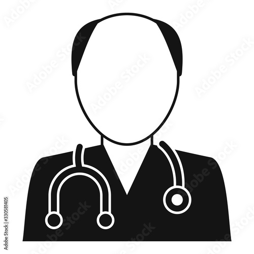 Podiatrist doctor icon. Simple illustration of podiatrist doctor vector icon for web design isolated on white background