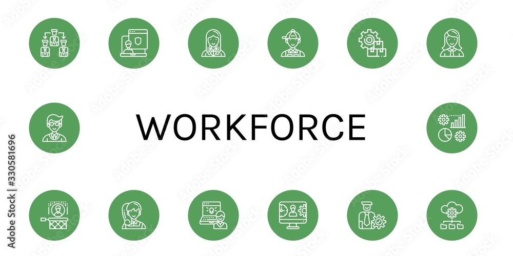 workforce icon set workforce icon set