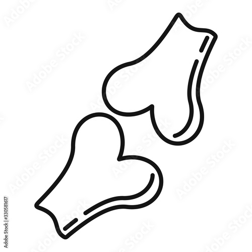 Podiatrist treatment icon. Outline podiatrist treatment vector icon for web design isolated on white background
