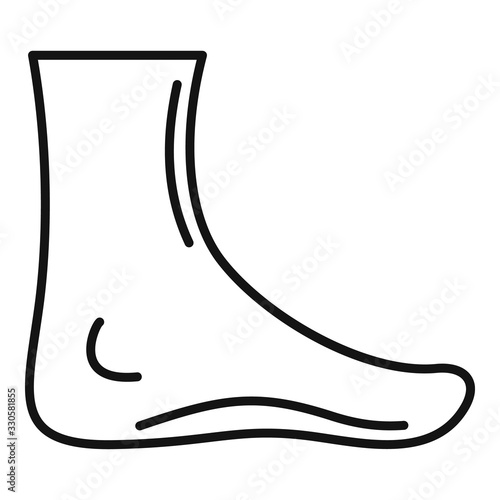 Barefoot icon. Outline barefoot vector icon for web design isolated on white background