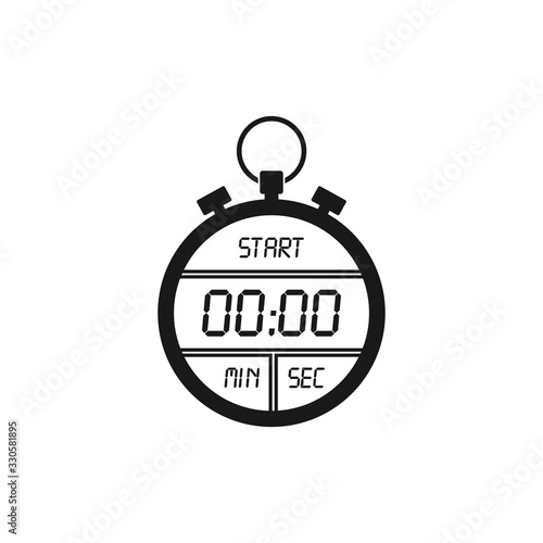 Stopwatch icon vector, Time and clock symbol 