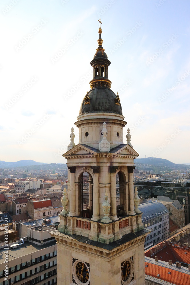  View of Budapest from the St. Stephen's Cathedral in Budapest