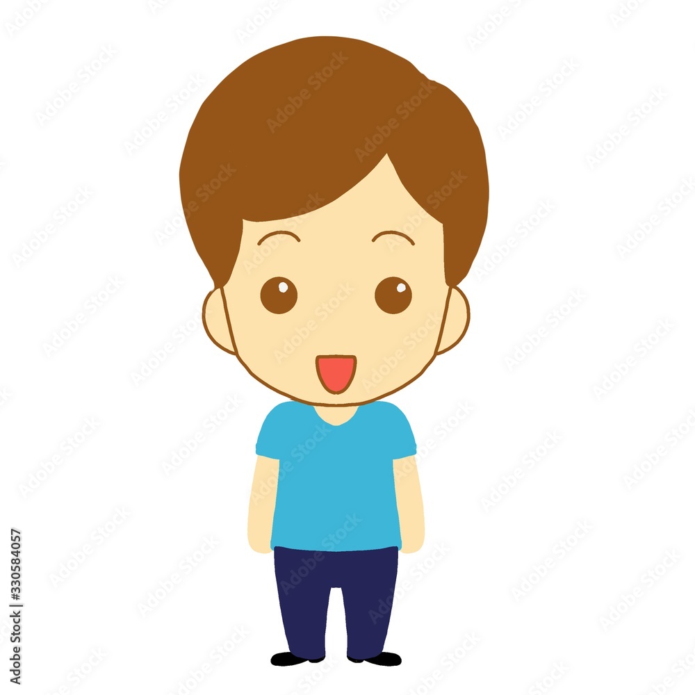 funny cartoon casual man