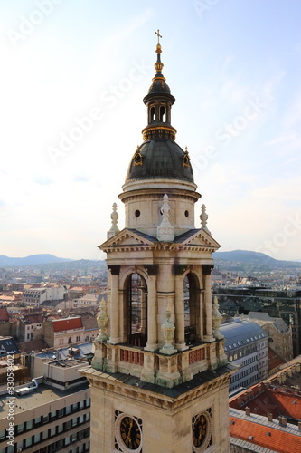  View of Budapest from the St. Stephen's Cathedral in Budapest © moniadk