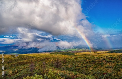 Photo rainbow over the field Maui