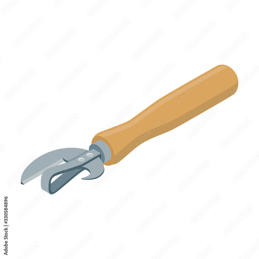 Fototapeta premium Bottle-opener isometric vector icon.Cartoon vector icon isolated on white background bottle-opener.