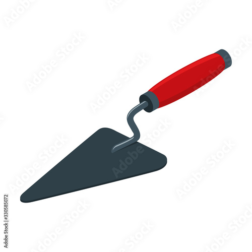 Trowel isometric vector icon.Cartoon vector icon isolated on white background trowel .