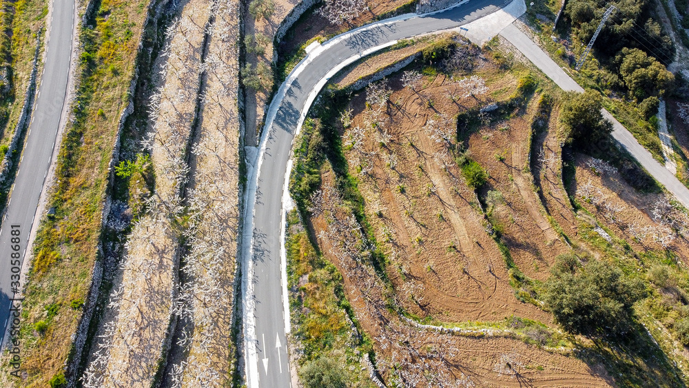 Vall de Gallinera vista de dron Vall de Gallinera vista de dron