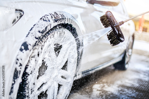 Obraz na płótnie Car wheel wash