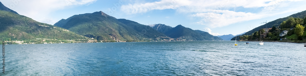 Panorama of the country overlooking Lake Como