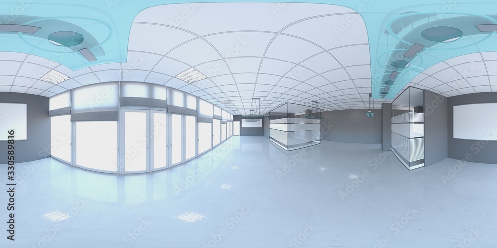 Fototapeta premium spherical panorama of the interior, 3D illustration