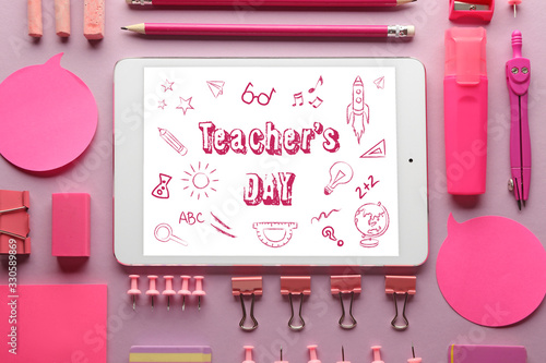 Modern tablet computer and ...