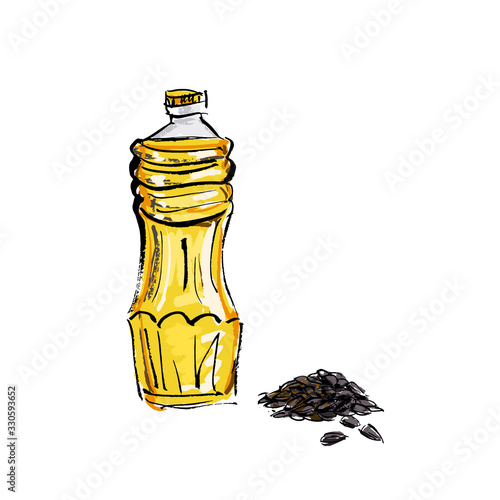 bottle of sunflower oil